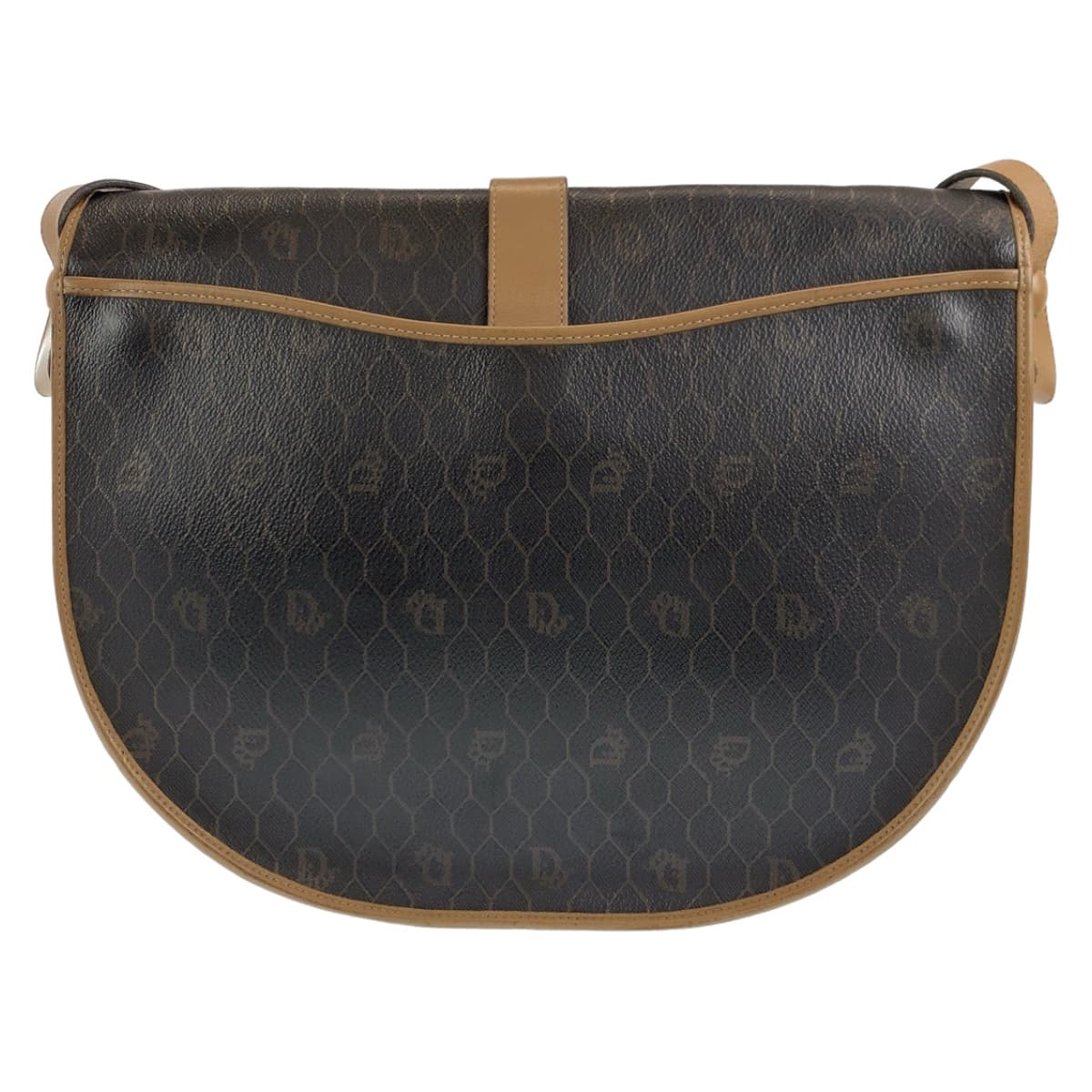 21704
Christian Dior クリスチャンディオール ヴィンテージ ハニカム柄 ブラウン ゴールド金具 レザー ショルダーバック ポシェット レディース AB25