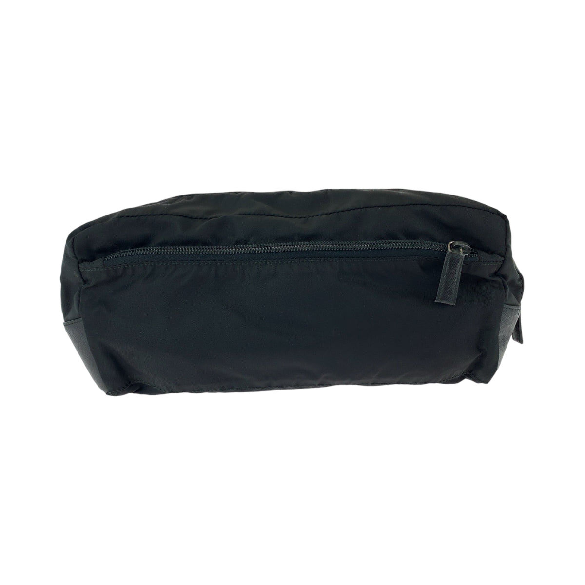 21705
PRADA プラダ テスート 三角ロゴプレート ブラック 黒 シルバー金具 ナイロン ポーチ クラッチバッグ レディース ABP