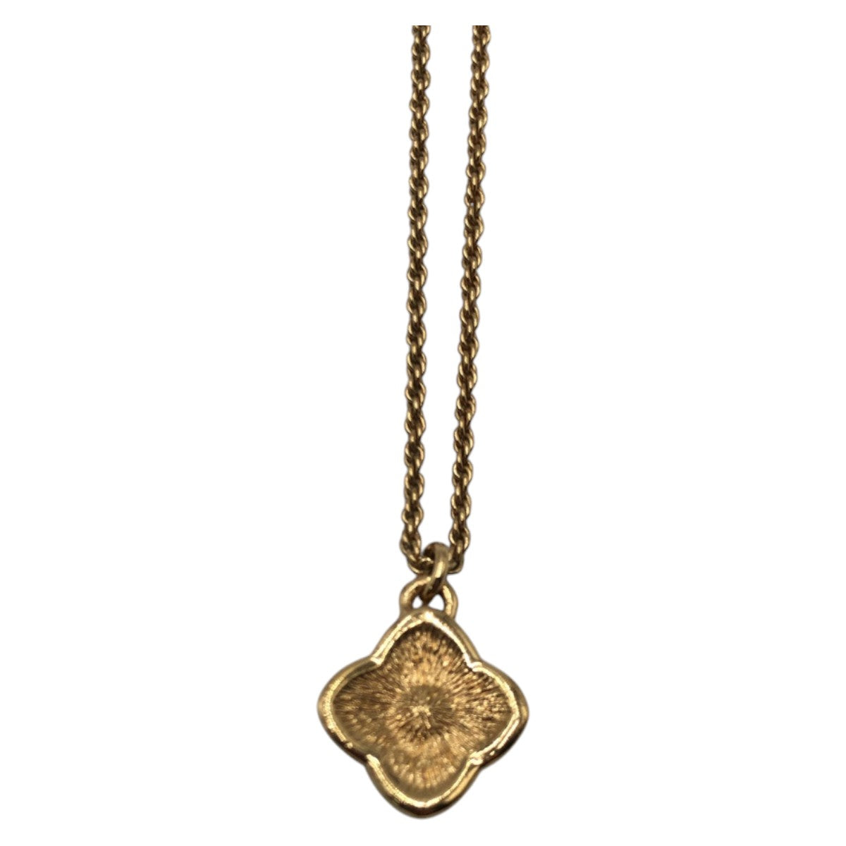 21707
Dior Vintage Rhinestone Gold Tone Metal Necklace Pendant Women's AB