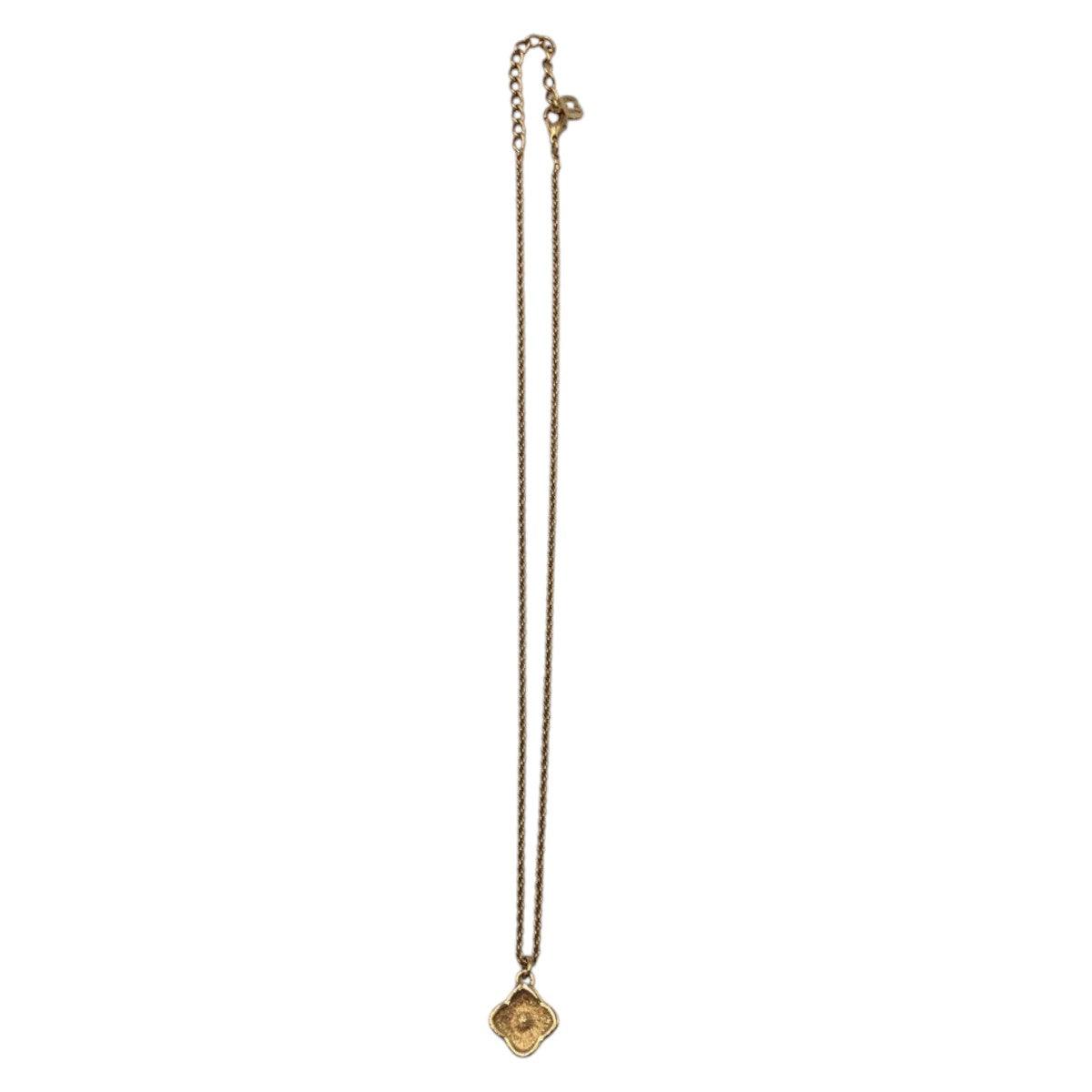 21707
Dior Vintage Rhinestone Gold Tone Metal Necklace Pendant Women's AB