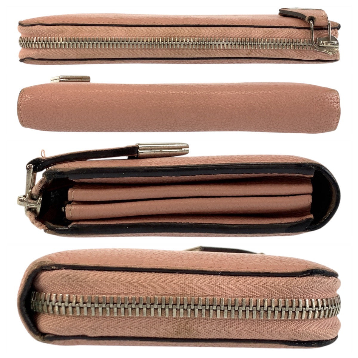 21710
LOUIS VUITTON ルイヴィトン ポルトフォイユ コメット マグノリア ピンク グレージュ シルバー金具 レザー M60148 長財布 ロングウォレット レディース AB21