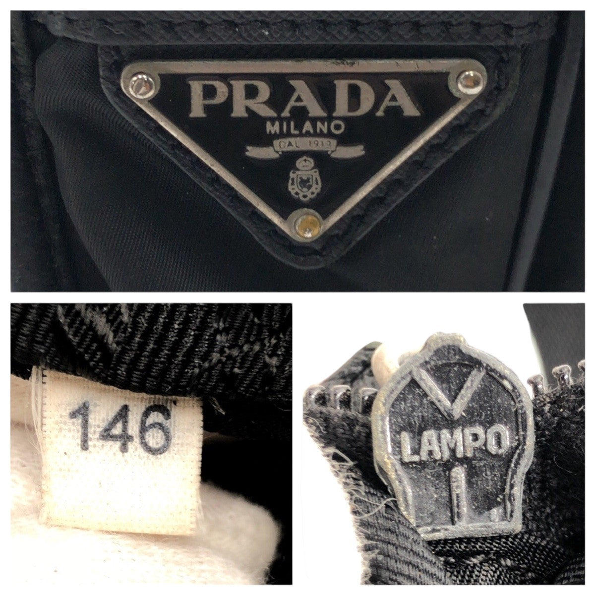 21712
PRADA プラダ テスート 三角ロゴ ブラック 黒 ナイロン ショルダーバッグ メッセンジャーバッグ 男女兼用 メンズ AB21