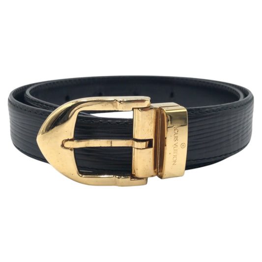 21732
LOUIS VUITTON ルイヴィトン エピ サンチュール 85cm/34インチ ブラック 黒 ゴールド レザー / メタル M6832 ベルト 男女兼用 メンズ AB12