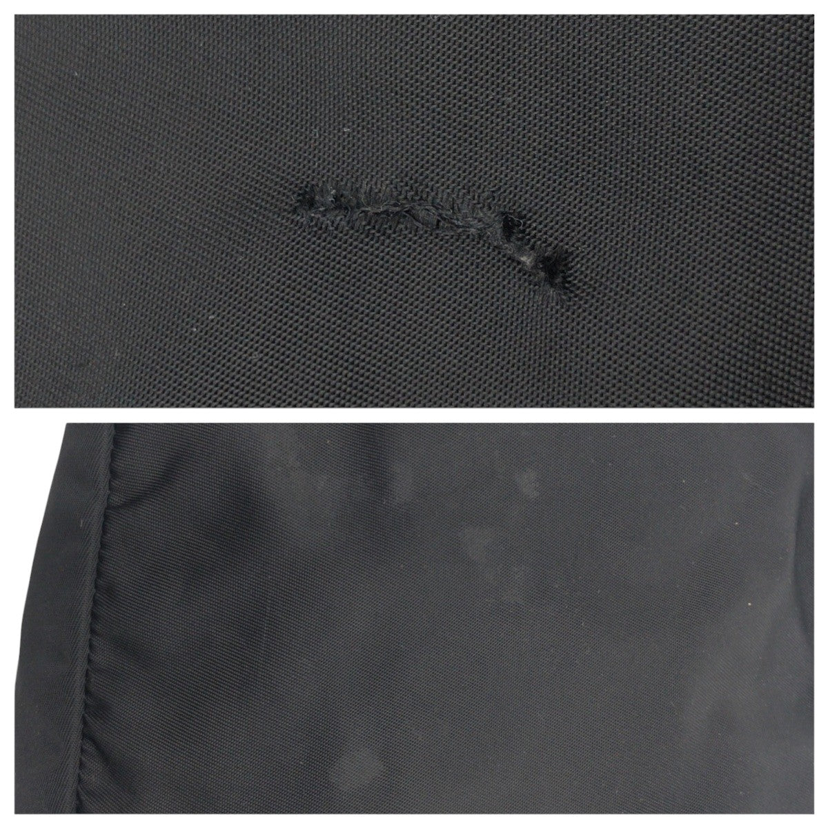 21736
PRADA プラダ テスート 三角ロゴ ブラック 黒 ナイロン ポーチ メイクポーチ 男女兼用 レディース B7