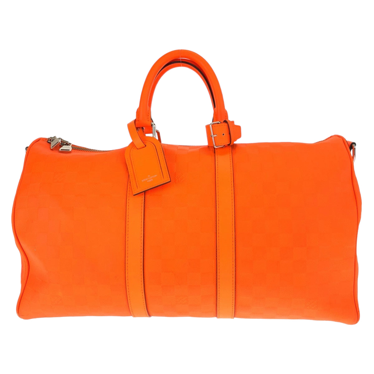 21738
LOUIS VUITTON ルイヴィトン ダミニアンアンフィニ キーポル45 バンドリエール フュージョンオレンジ シルバー金具 PVC N41142 ボストンバッグ ショルダーバッグ メンズ AB160