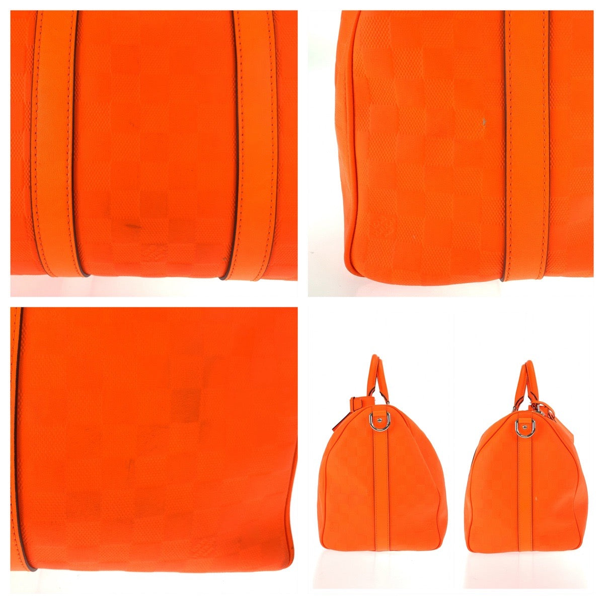 21738
LOUIS VUITTON ルイヴィトン ダミニアンアンフィニ キーポル45 バンドリエール フュージョンオレンジ シルバー金具 PVC N41142 ボストンバッグ ショルダーバッグ メンズ AB160