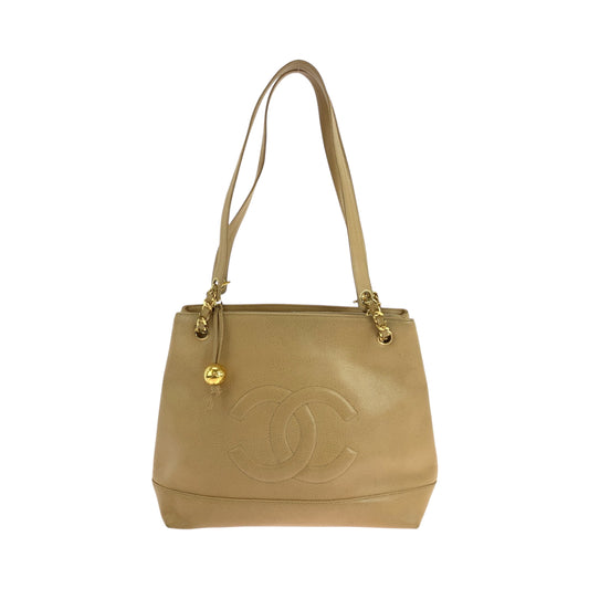 21740
CHANEL シャネル ヴィンテージ ココマーク キャメル ゴールド金具 レザー チェーンショルダーバッグ 肩掛け レディース AB160