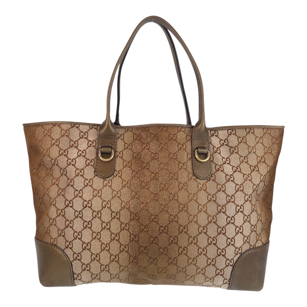 21744
GUCCI Brown Gold Hardware GG Canvas / Leather 269956 Tote Bag Shoulder Bag Women's ABP45