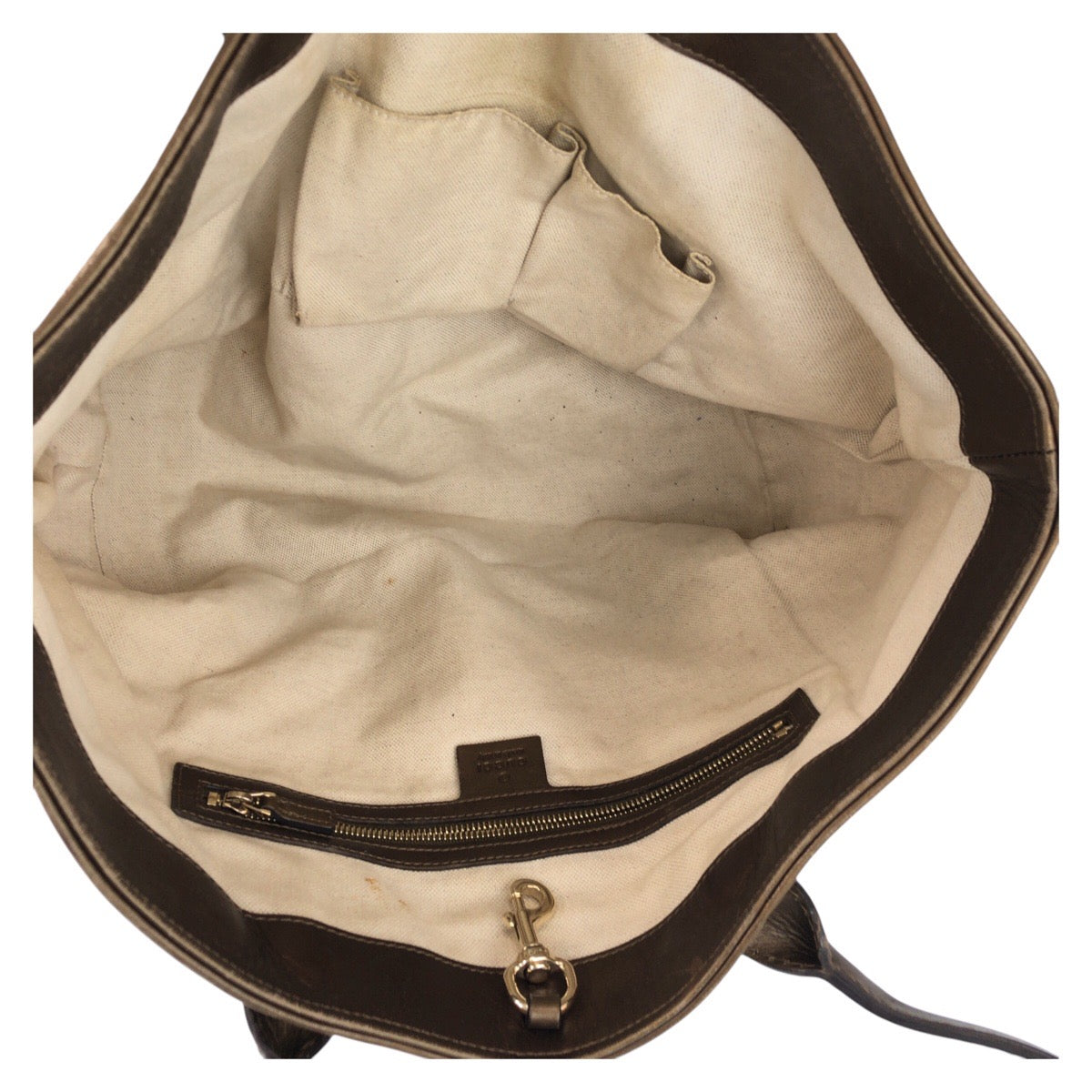 21744
GUCCI Brown Gold Hardware GG Canvas / Leather 269956 Tote Bag Shoulder Bag Women's ABP45