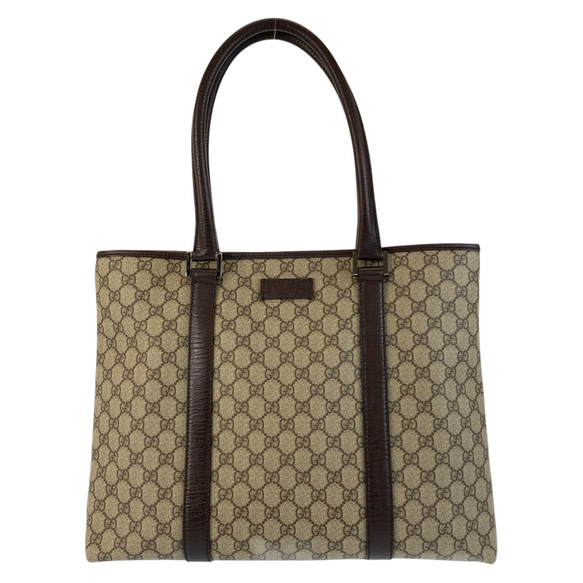 21746
GUCCI Beige Brown GG Supreme Canvas / Leather 114288 Tote Bag Shoulder Bag Ladies ABP48