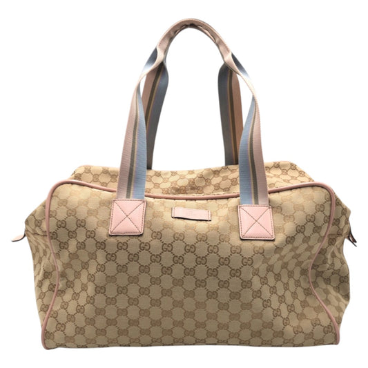 21748
GUCCI グッチ GG柄 ブラウン ピンク GGキャンバス 153240 ボストンバッグ 男女兼用 レディース AB48