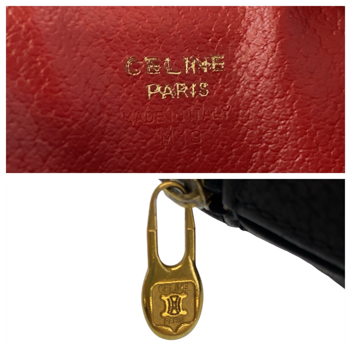 21750
CELINE セリーヌ ヴィンテージ トリオンフ ブラック 黒 ゴールド金具 レザー ミニショルダーバッグ アクセサリーポーチ ポシェット レディース ABP38