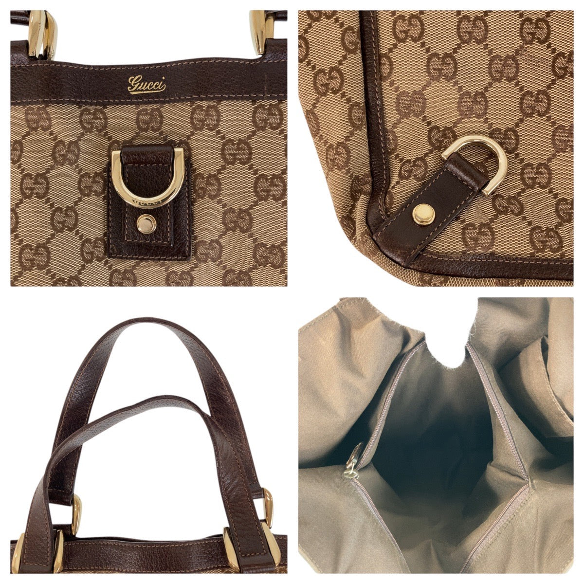 21754
GUCCI グッチ アビー ブラウン ゴールド金具 GGキャンバス / レザー 130733 トートバッグ ショルダーバッグ レディース ABP46