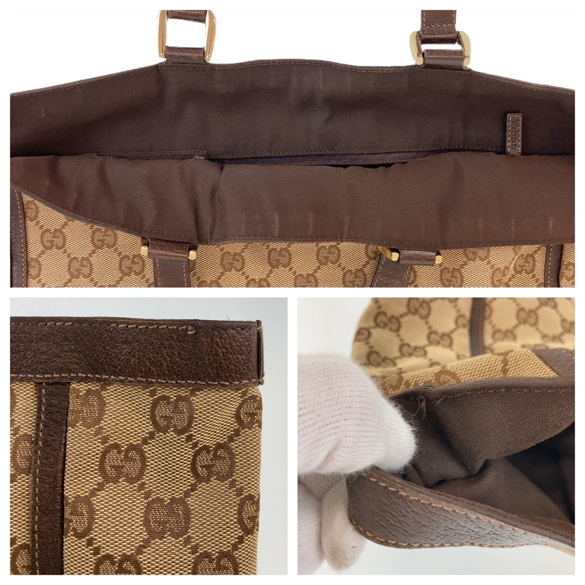 21754
GUCCI グッチ アビー ブラウン ゴールド金具 GGキャンバス / レザー 130733 トートバッグ ショルダーバッグ レディース ABP46