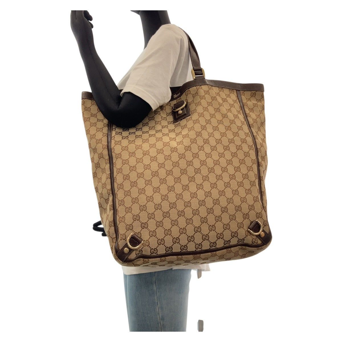 21754
GUCCI グッチ アビー ブラウン ゴールド金具 GGキャンバス / レザー 130733 トートバッグ ショルダーバッグ レディース ABP46