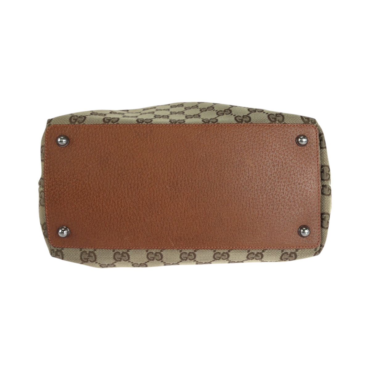 21755
GUCCI グッチ ブラウン シルバー金具 GGキャンバス 120836 トートバッグ ショルダーバッグ レディース A46