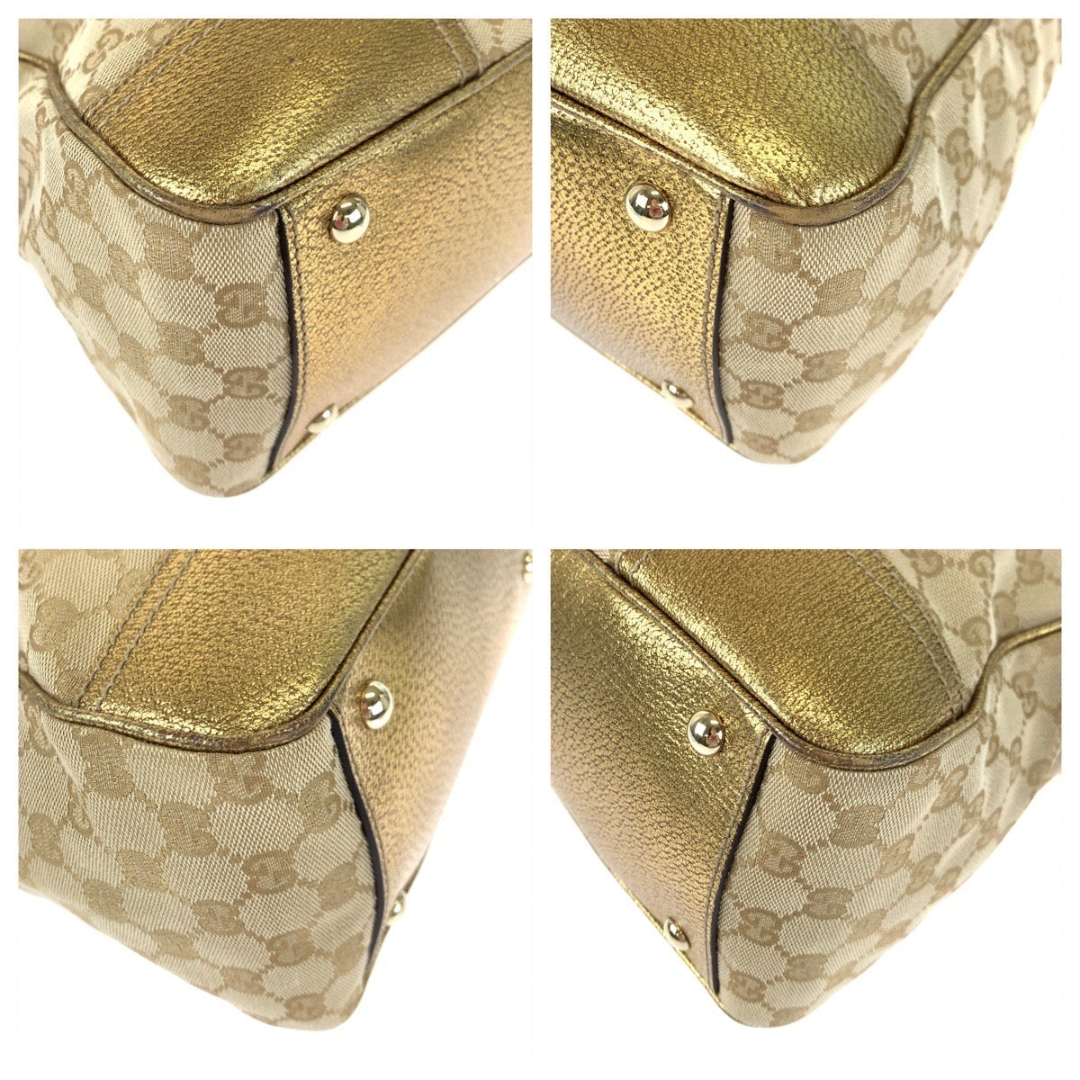 21758
GUCCI グッチ プリンシー ゴールド GGキャンバス / レザー 177052 トートバッグ ショルダーバッグ ハンドバッグ レディース ABP33