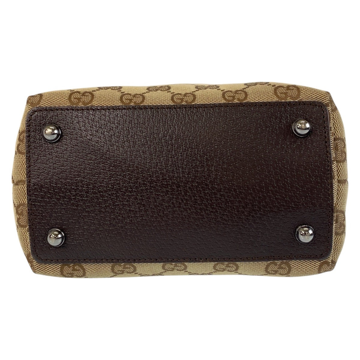 21759
GUCCI グッチ ベージュ ブラウン シルバー金具 GGキャンバス / レザー 120840 トートバッグ ショルダーバッグ レディース A43