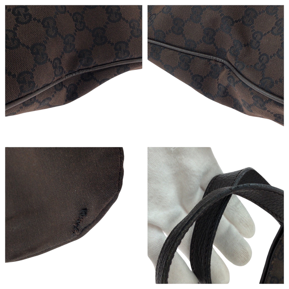 21763
GUCCI グッチ ブラウン ゴールド金具 GGキャンバス 272347 トートバッグ ハンドバッグ メンズ ABP41