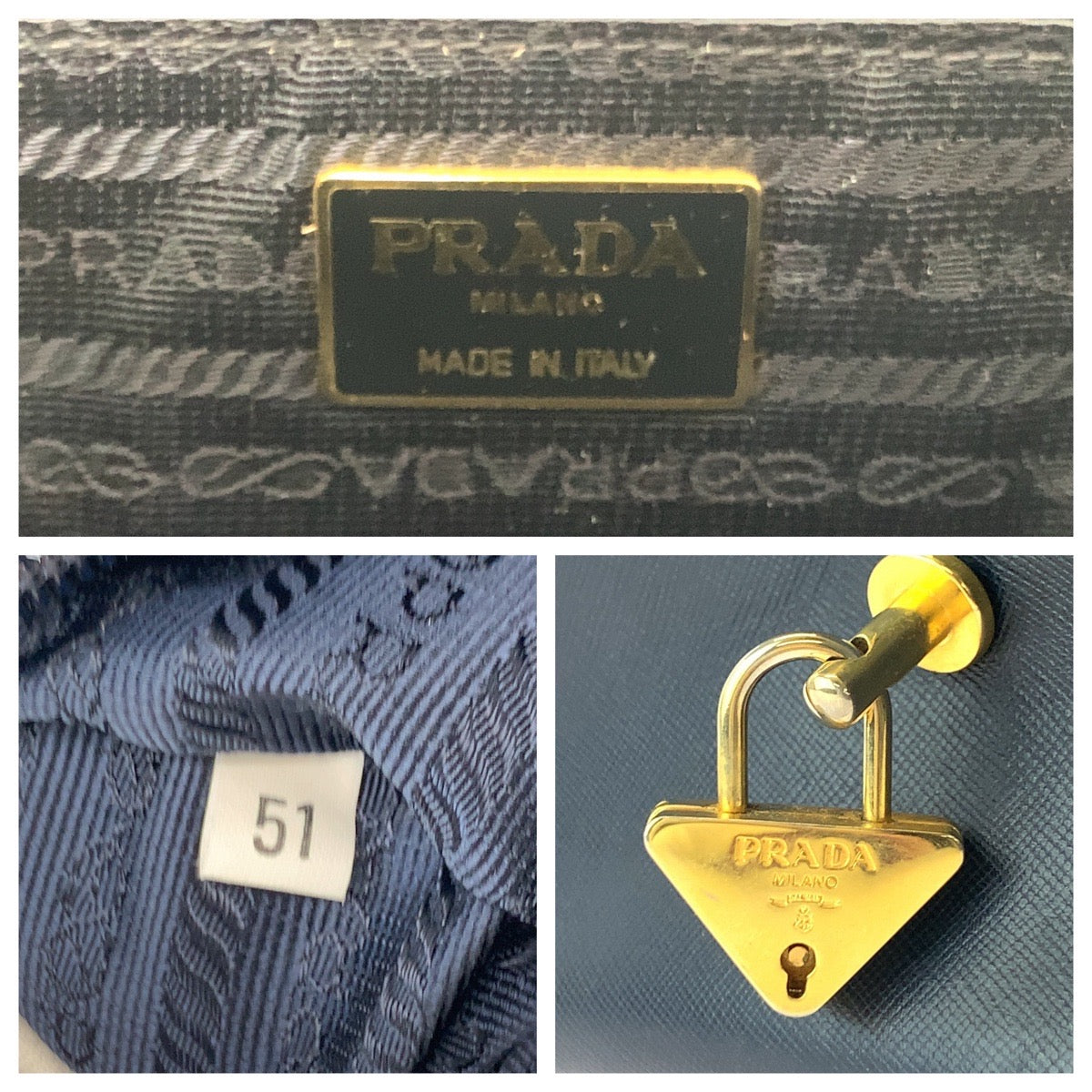 21770
PRADA プラダ ヴィンテージ サフィアーノ ネイビー ゴールド金具 レザー ボストンバッグ ハンドバッグ レディース AB40
