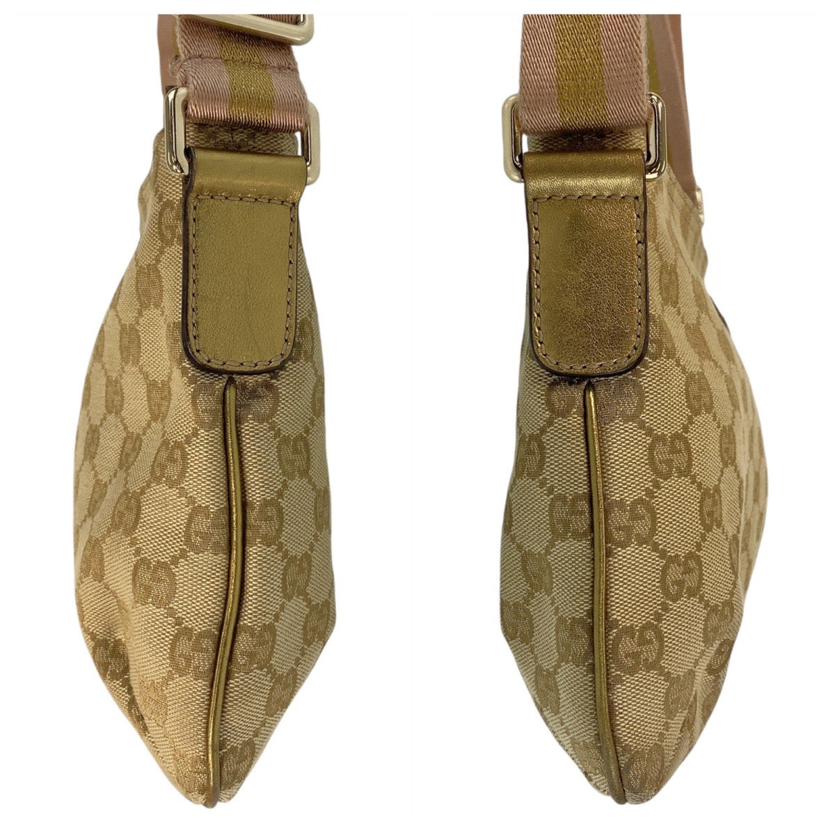 21778
GUCCI グッチ シェリーライン ベージュ ピンク ゴールド金具 GGキャンバス 410766 ショルダーバッグ メッセンジャーバッグ レディース AB40