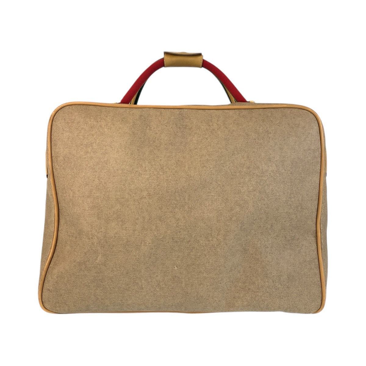 21783
GUCCI Vintage Sherry Line Old Gucci Beige Gold Hardware PVC 012 39 4863 Boston Bag Unisex Women's AB40