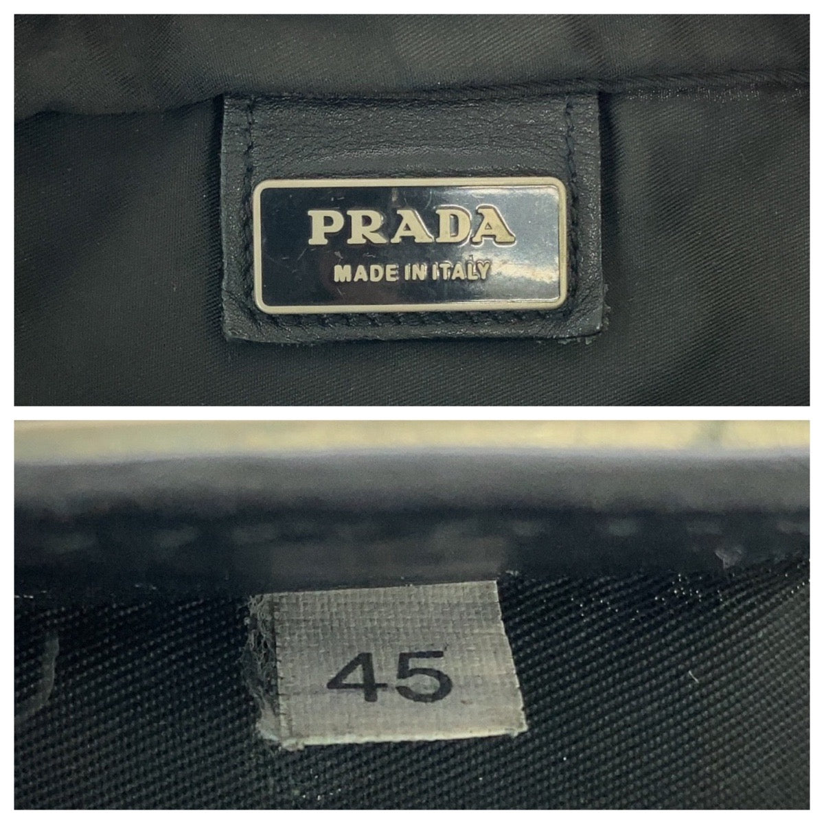 21786
PRADA プラダ テスート 三角ロゴプレート ブラック 黒 シルバー金具 ナイロン ショルダーバッグ ポシェット レディース ABP39