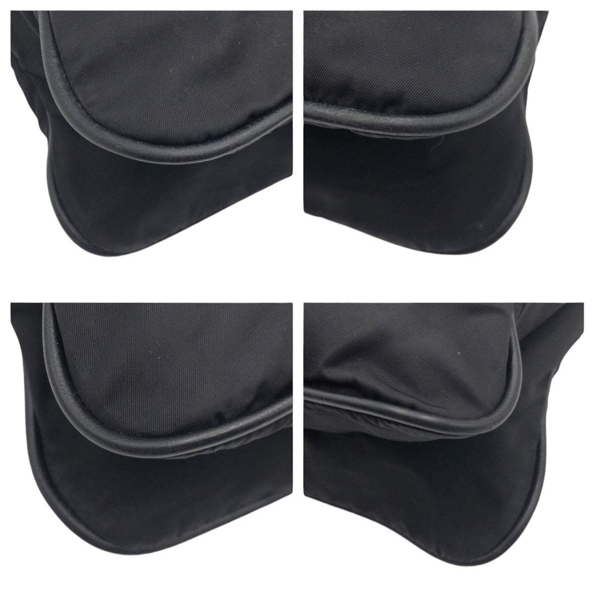 21792
PRADA Tessuto Triangle Logo Plate Unisex Black Silver Hardware Nylon Shoulder Bag Pochette Women's ABP40