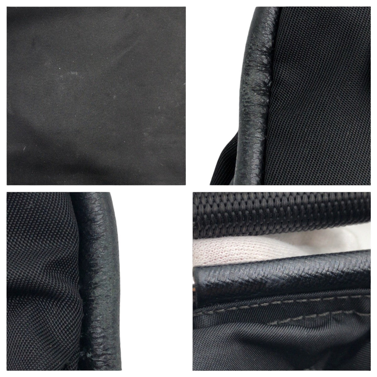 21792
PRADA Tessuto Triangle Logo Plate Unisex Black Silver Hardware Nylon Shoulder Bag Pochette Women's ABP40