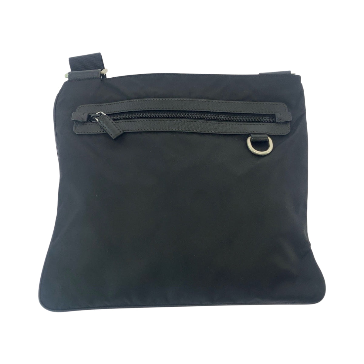 21798
PRADA プラダ テスート 三角ロゴプレート ブラック 黒 シルバー金具 ナイロン ショルダーバッグ ポシェット メンズ ABP39