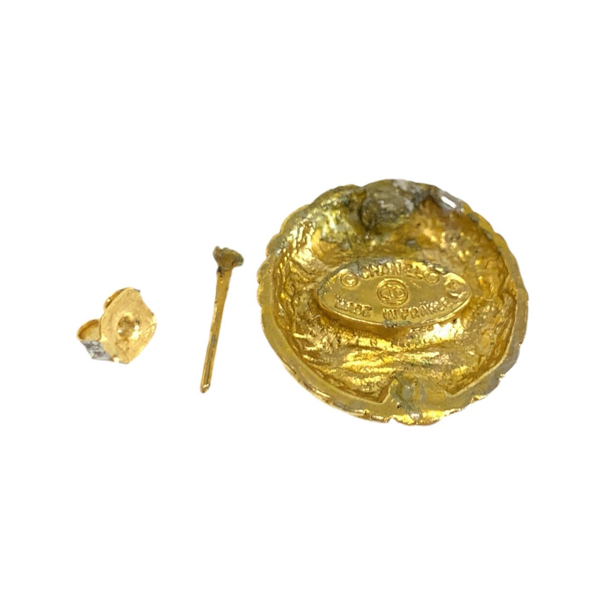 21800
CHANEL シャネル ヴィンテージ ココマーク ゴールド ブラック ゴールド金具 メッキ ピアス レディース B20