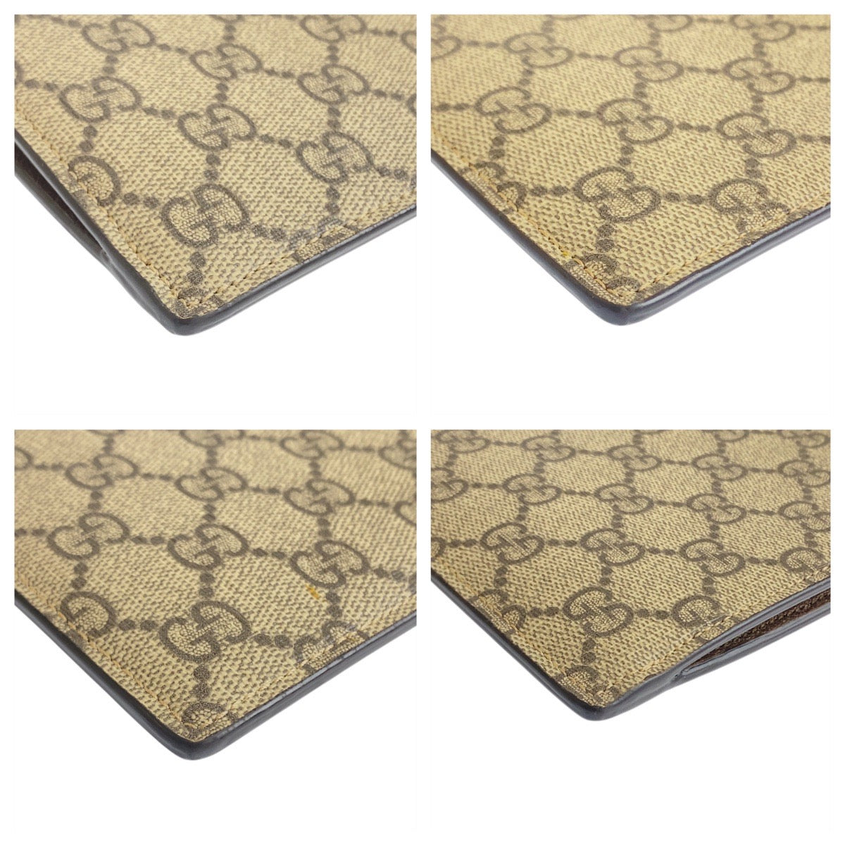 21809
GUCCI グッチ グレー ブラウン ゴールド金具 GGスプリームキャンバス / レザー 473956 クラッチバッグ セカンドバッグ メンズ A35
