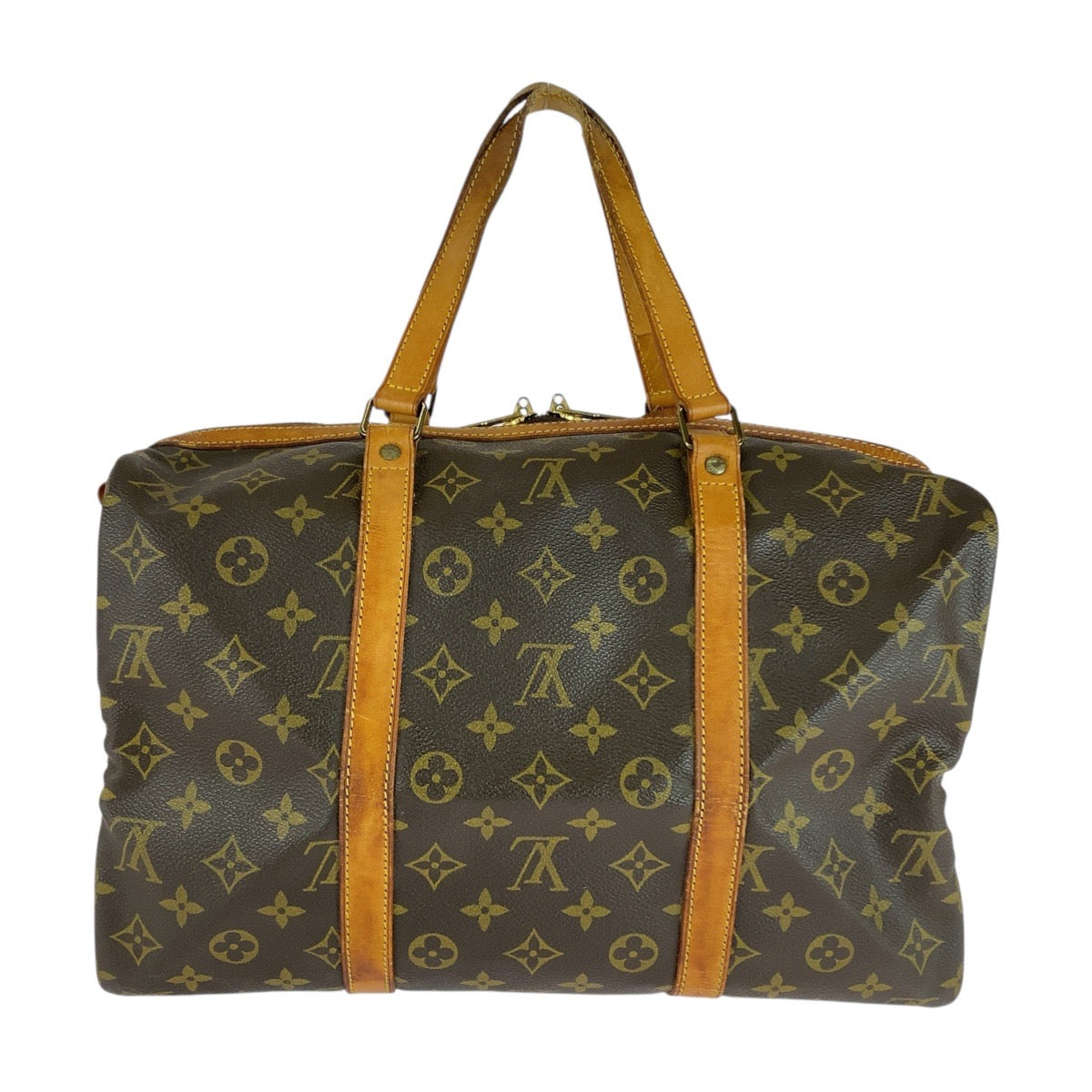 21813
LOUIS VUITTON ルイヴィトン モノグラム サックスプール35 ブラウン ゴールド金具 PVC / レザー M41626 ハンドバッグ ボストンバッグ レディース B23