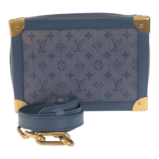 21819
LOUIS VUITTON ルイヴィトン モノグラム デニム ソフトトランク ネイビー ゴールド金具 キャンバス / レザー M44723 ショルダーバッグ メンズ AB148