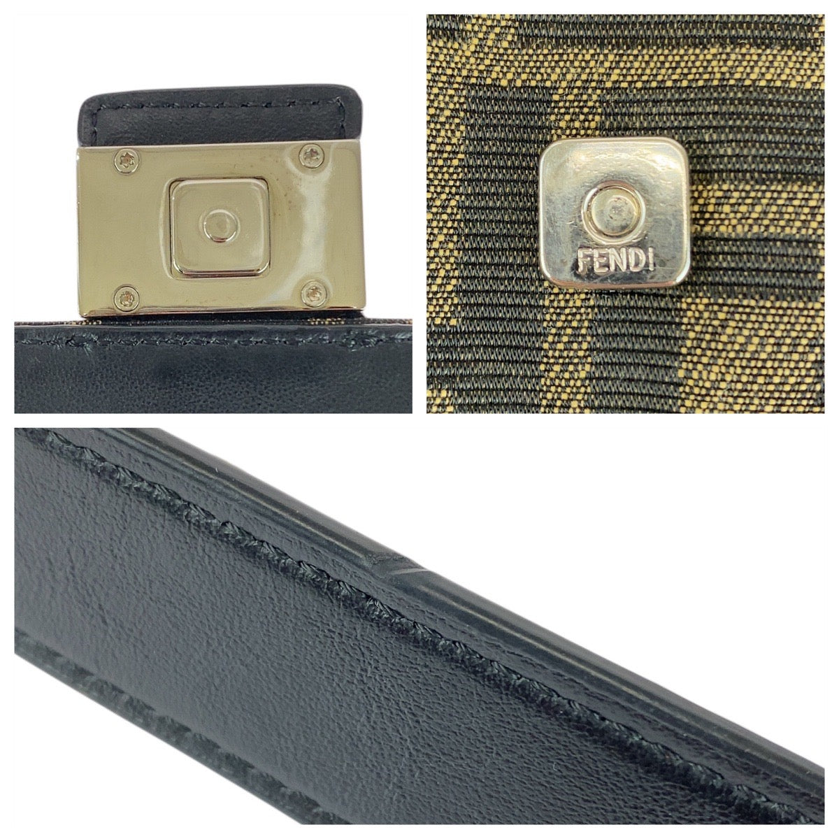 21822
FENDI フェンディ ズッカ ブラウン シルバー金具 キャンバス / レザー 7AR871 A921 ショルダーバッグ ポシェット メンズ ABP58