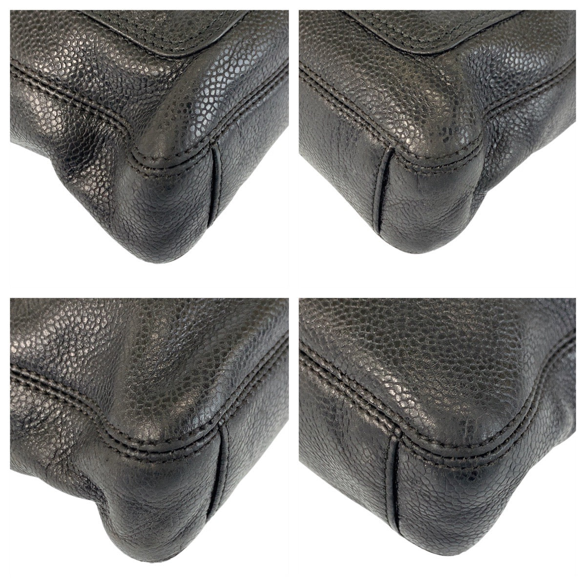 22075
CHANEL シャネル ロゴ ブラック 黒 ゴールド金具 レザー トートバッグ ショルダーバッグ レディース AB80