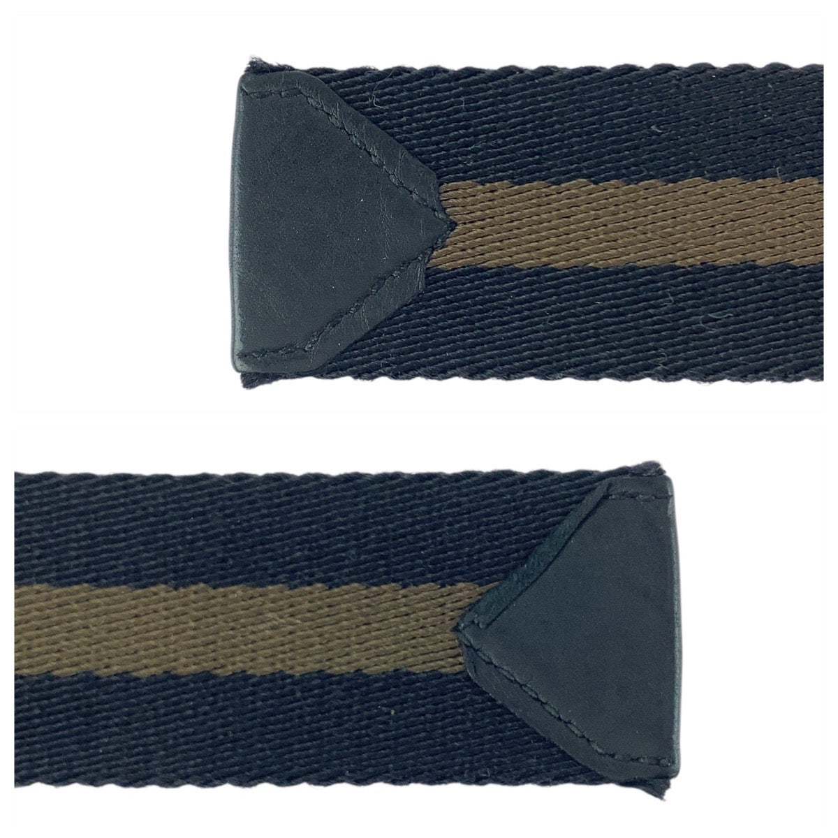 21826
BOTTEGAVENETA ボッテガヴェネタ GIベルト フリーサイズ ブラック ブラウン シルバー金具 ナイロン ベルト メンズ ABP17