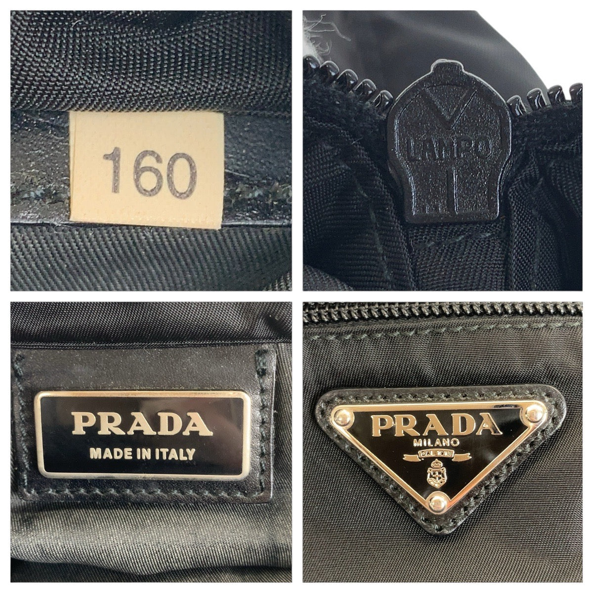 21831
PRADA プラダ テスート 三角ロゴプレート ブラック 黒 シルバー金具 ナイロン ショルダーバッグ メッセンジャーバッグ メンズ ABP40