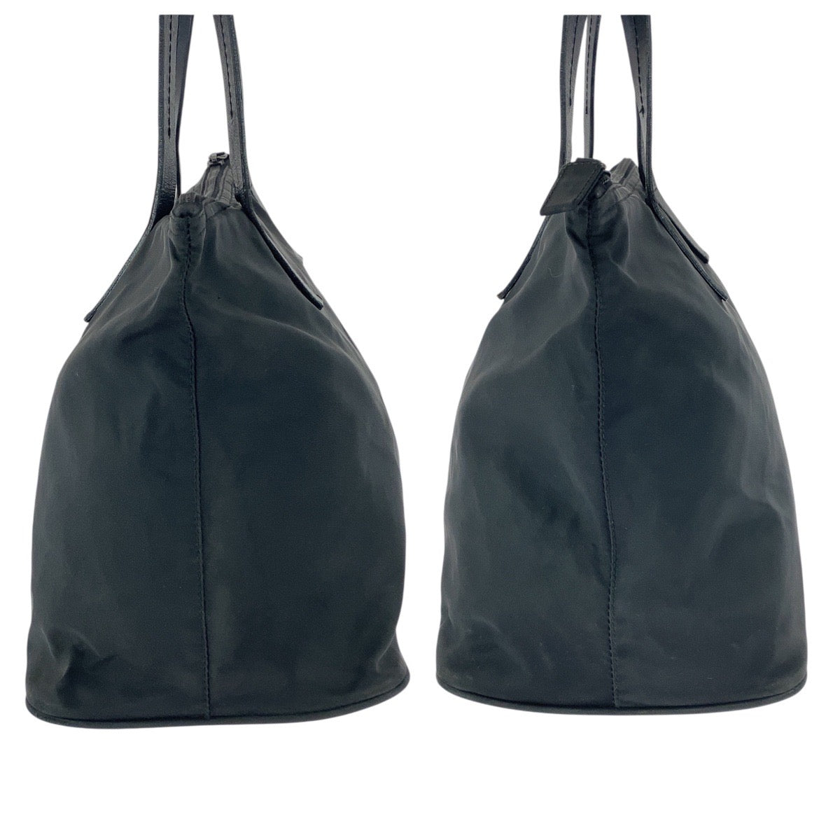 21833
PRADA プラダ テスート 三角ロゴプレート ブラック 黒 シルバー金具 ナイロン / レザー トートバッグ ショルダーバッグ レディース ABP27