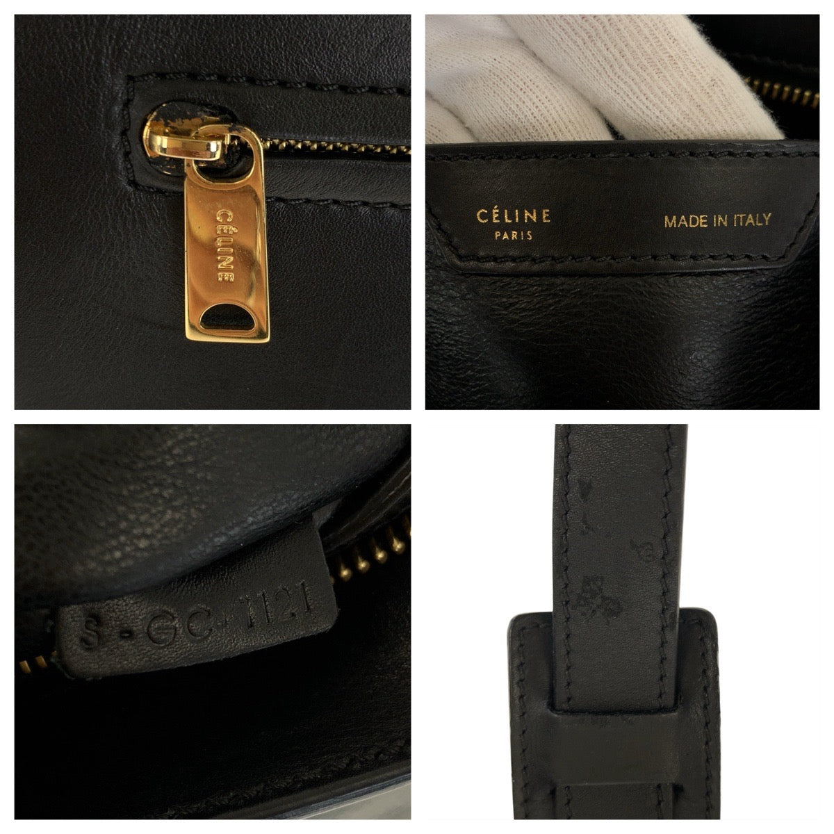 21834
CELINE セリーヌ トラペーズ ネイビー ベージュ ゴールド金具 レザー ハンドバッグ ショルダーバッグ 2WAY レディース B44