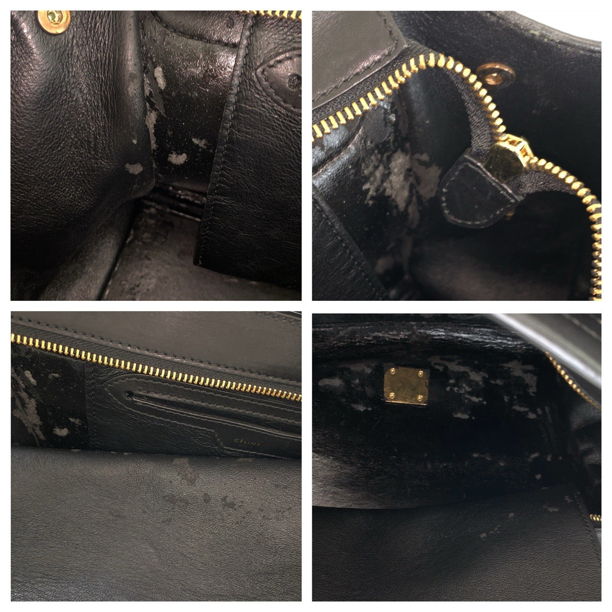 21834
CELINE セリーヌ トラペーズ ネイビー ベージュ ゴールド金具 レザー ハンドバッグ ショルダーバッグ 2WAY レディース B44