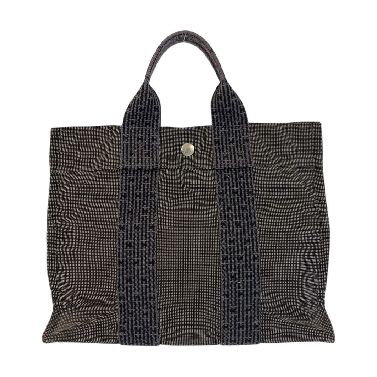 21835
HERMES エルメス エールラインPM グレー シルバー金具 ポリアミド / ポリエステル トートバッグ ハンドバッグ レディース AB20