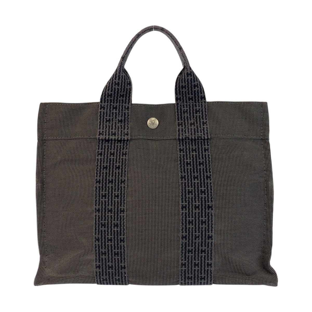 21835
HERMES エルメス エールラインPM グレー シルバー金具 ポリアミド / ポリエステル トートバッグ ハンドバッグ レディース AB20