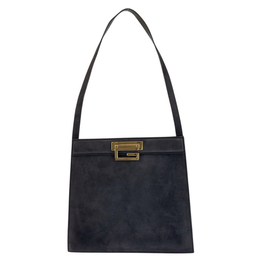 21836
GUCCI グッチ Gロゴ金具 ブラック 黒 ゴールド金具 スウェード 001 2684 1863 ショルダーバッグ レディース AB22