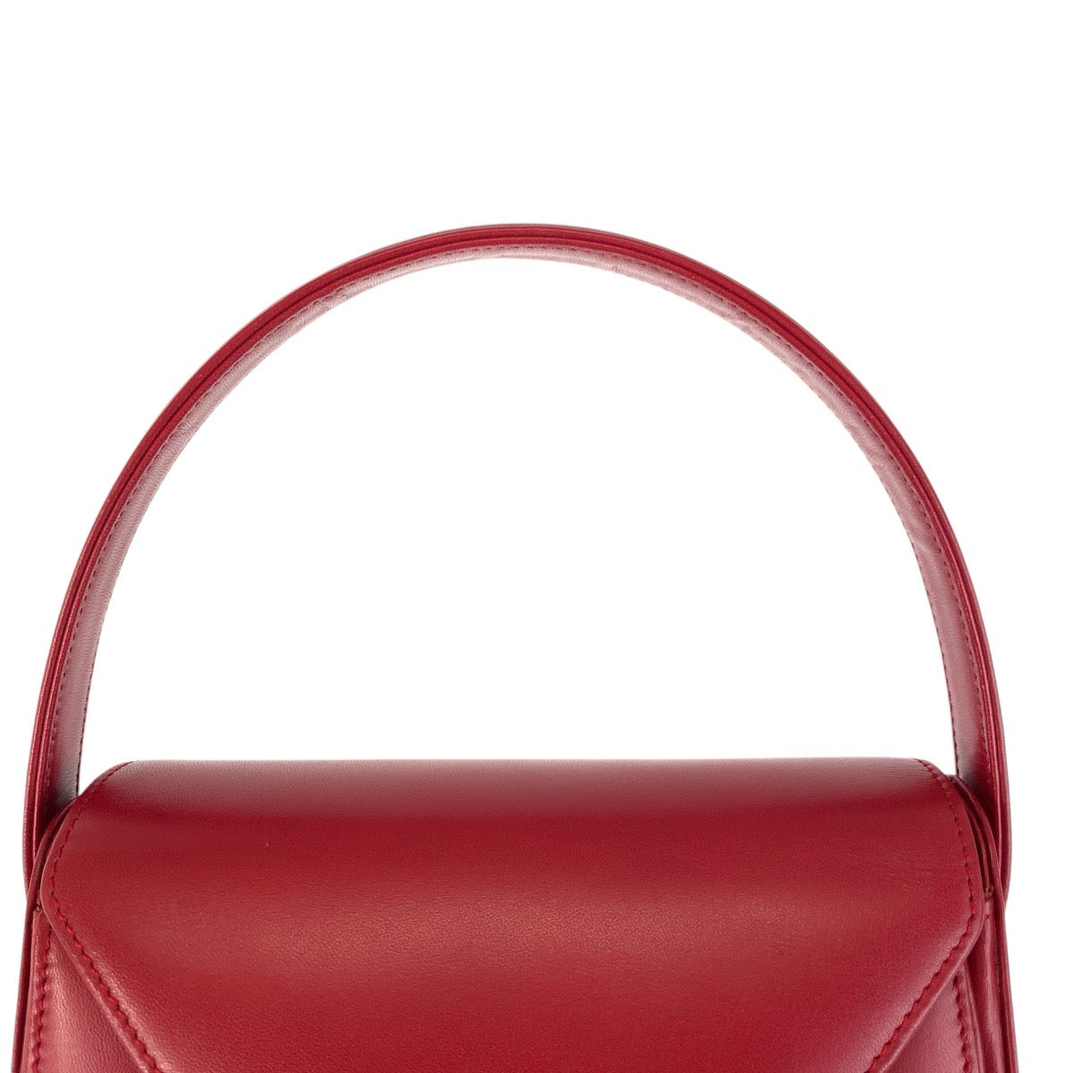 21839
Givenchy Vintage Circle Logo Red Gold Hardware Leather Handbag Ladies A38