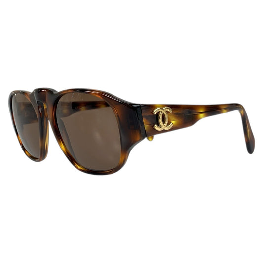 21866
CHANEL シャネル ココマーク マーブル ブラウン ゴールド金具 プラスチック 01452 91235 サングラス ウェリントン レディース A30