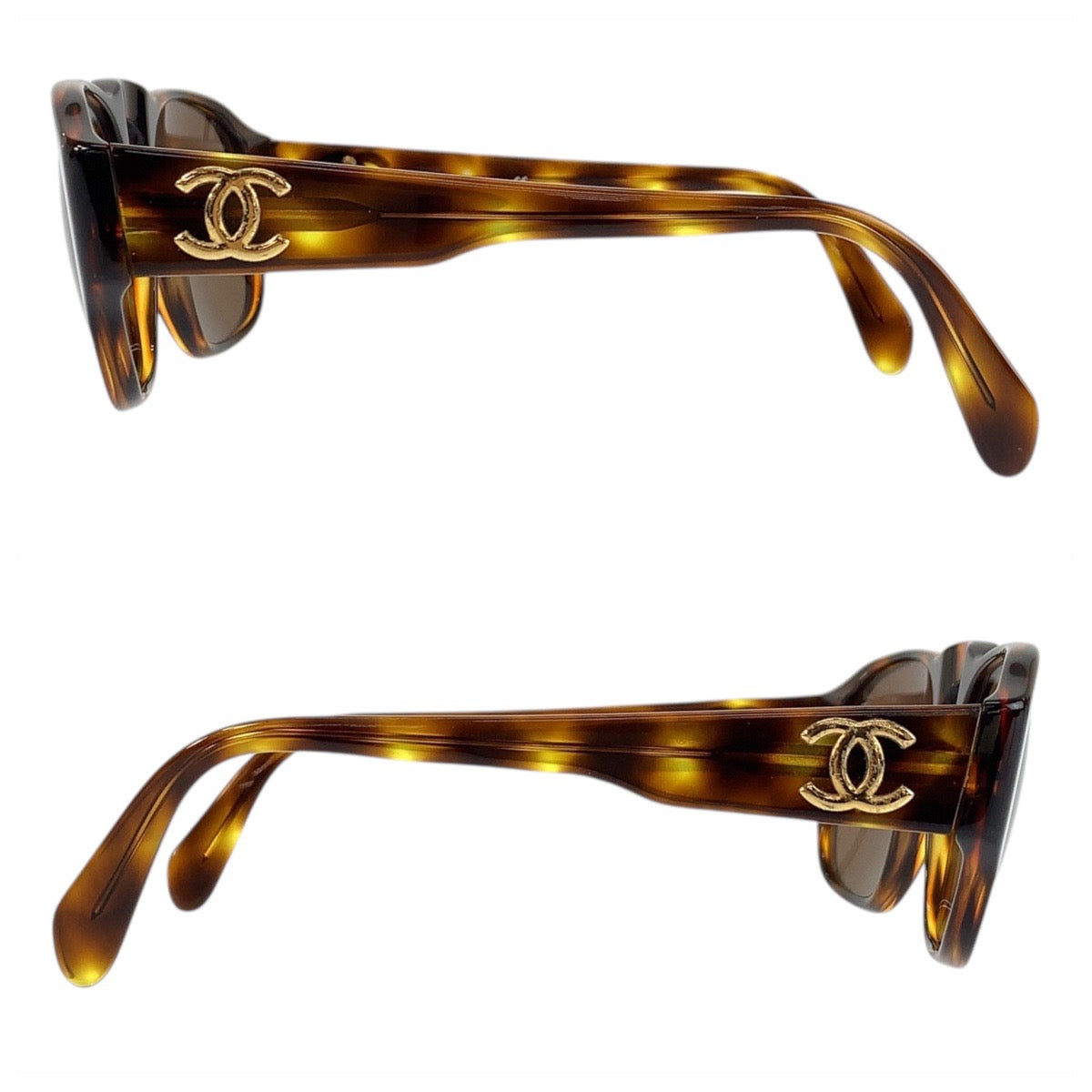 21866
CHANEL シャネル ココマーク マーブル ブラウン ゴールド金具 プラスチック 01452 91235 サングラス ウェリントン レディース A30