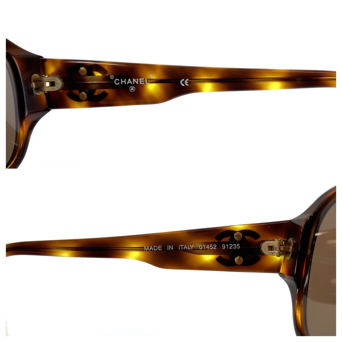 21866
CHANEL シャネル ココマーク マーブル ブラウン ゴールド金具 プラスチック 01452 91235 サングラス ウェリントン レディース A30