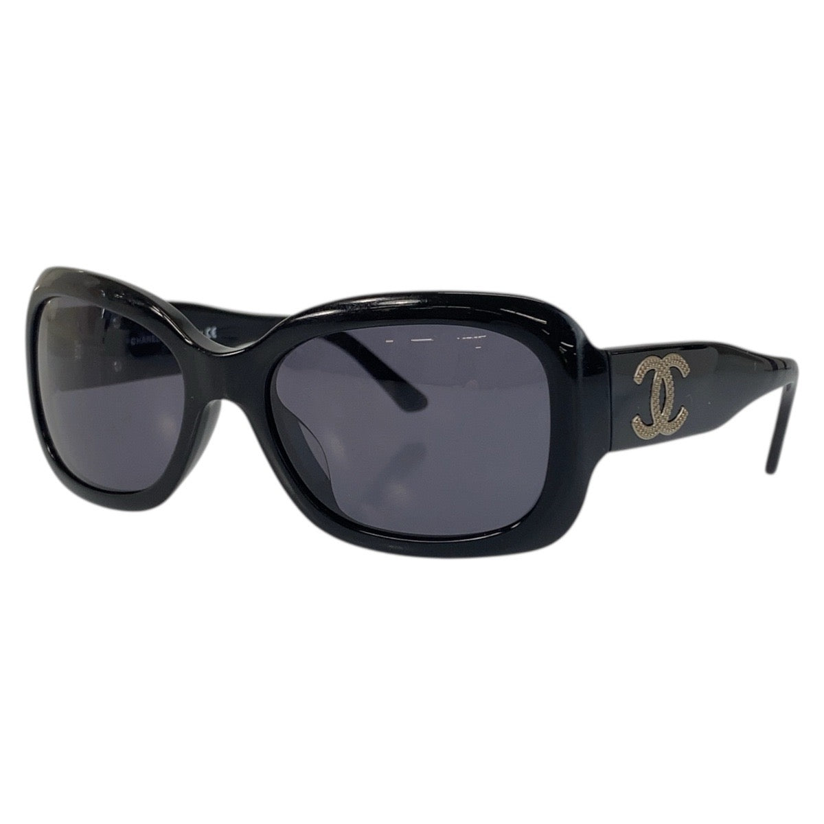 21868
CHANEL シャネル ココマーク ブラック 黒 プラスチック 5102 c501/87 54□17 135 3N サングラス ウェリントン レディース AB28