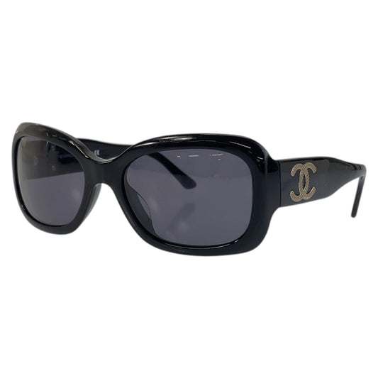 21868
CHANEL シャネル ココマーク ブラック 黒 プラスチック 5102 c501/87 54□17 135 3N サングラス ウェリントン レディース AB28